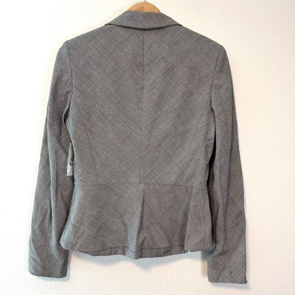 Moda International Plaid Peplum Fitted Blazer Size 12 - Picture 6 of 8